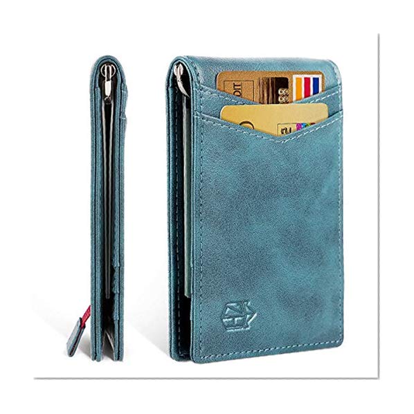 Product Cover Minimalist Slim Bifold Front Pocket Wallet with Money Clip for men,Effective RFID Blocking & Smart Design