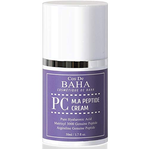 Product Cover Cos De BAHA Peptide Cream for Wrinkles and Anti Aging - Daily Moisturizer with Argireline, Matrixyl 3000, Hyaluronic Acid, Niacinamide - Reduce Wrinkles + Repairs Damaged Skin, 1.7fl-oz (50ml)