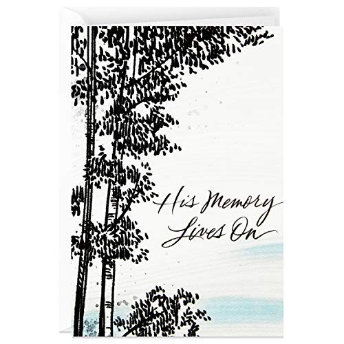 Product Cover Hallmark Sympathy Card for Loss of Husband, Father, Brother (His Memory Lives On)