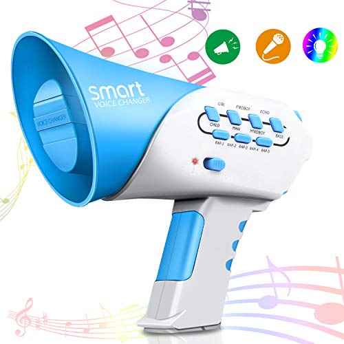 Product Cover Vimpro Voice Changer, Kids Multi Voice Changer with 7 Different Voice Modifiers, for Boys and Girls, Parties, Christmas, Events-Blue