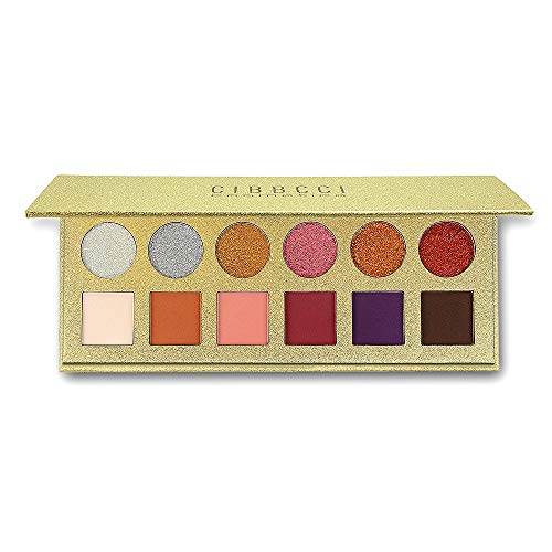 Product Cover CIBBCCI 12 Colors Professional Eyeshadow Palette Set, Highly Pigmented Blendable-6 Glitter & 6 Matte Eye Shadows-Warm Natural Vegan & Cruelty Free Waterproof Long lasting Makeup Pallet