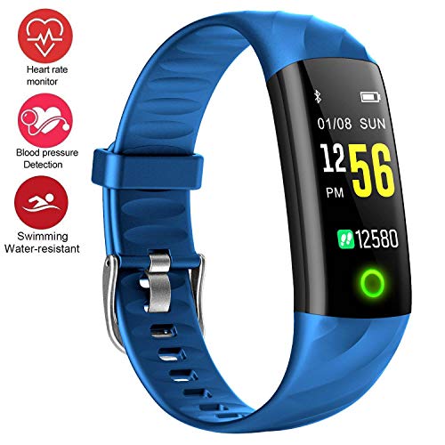 Product Cover Fitness Trackers,Heart Rate Monitor Smartwatch with Aerobic Exercise Indicator,120 Feet Waterproof Pedometer Calorie Counter Smart Sport Bracelet,Smart Wristband with Sleep Monitor