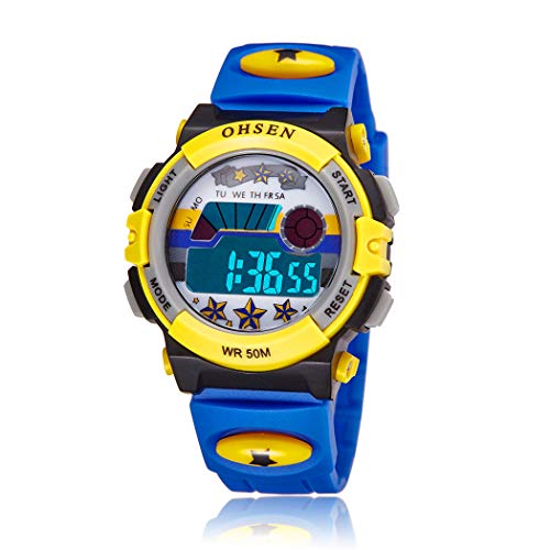Product Cover Kids Electronic Watch for Boys and Girls,LED Display Outdoor Sports Waterproof and Multi-Function,Best Holiday and Birthday Gifts.