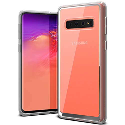 Product Cover Galaxy S10 Case VRS Design Anti-Yellowing Crystal Clear Slim Soft Protective Reinforced Corners [Crystal Chrome] [Clear Back/Translucent Bumper] Acryl Back Cover for Galaxy S10(2019)