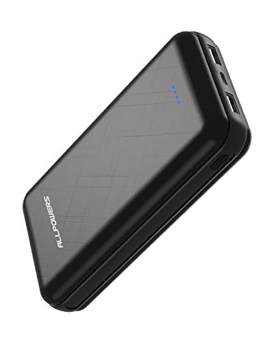 Product Cover ALLPOWERS Power Bank 24000mAh External Battery with Dual USB Ports 2.0, Type-C Fast Charge Portable Charger Compatible with Android Smart Devices for iPhone, Samsung Galaxy Tablet, Black