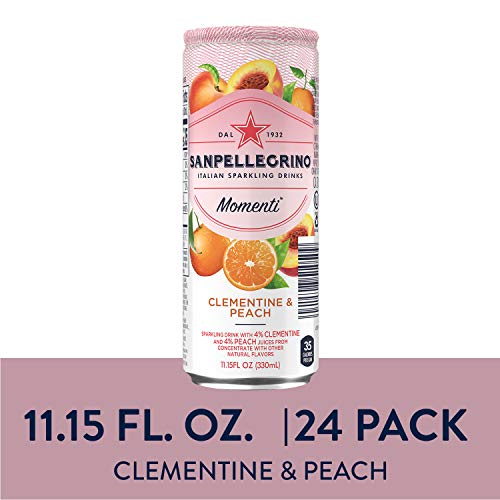 Product Cover San pellegrino Momenti Clementine & Peach Cans, 11.15 Fl Oz (24 Pack)