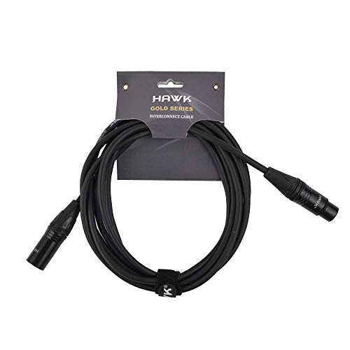 Product Cover Hawk Proaudio SXFG016 Gold Series XLR Male to Female With Cable Tie - 5 Meter (Black)