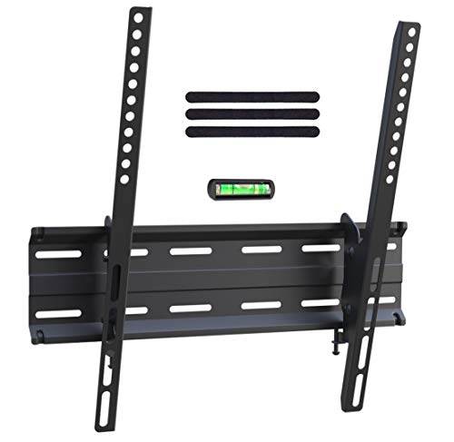 Product Cover TV Wall Mount Tilting Bracket Fits Most 32-55 Inch LED, LCD Flat Panel TVs up to VESA 400 x 400mm 99 LBS Loading Capacity - with Cable Ties by EVERVIEW