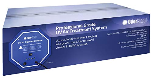 Product Cover OdorStop UV Air Treatment System (OS72PRO w/Air Flow Sensor) - 72 Watt System with Energy Saving Airflow Sensor That Utilizes UV Light to Kill Odors, Mold, Bacteria and Viruses in HVAC Systems
