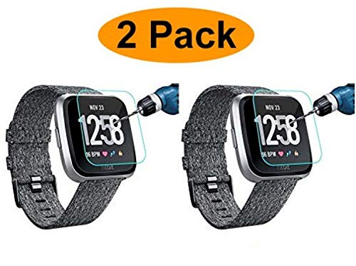 Product Cover M.G.R.J® Tempered Glass Screen Protector for Fitbit Versa/Fitbit Versa Lite Edition Smart Watch - Pack of 2