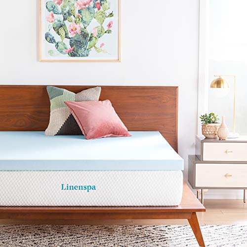 Product Cover LINENSPA 3 Inch Gel Infused Memory Foam Mattress Topper - Queen Size