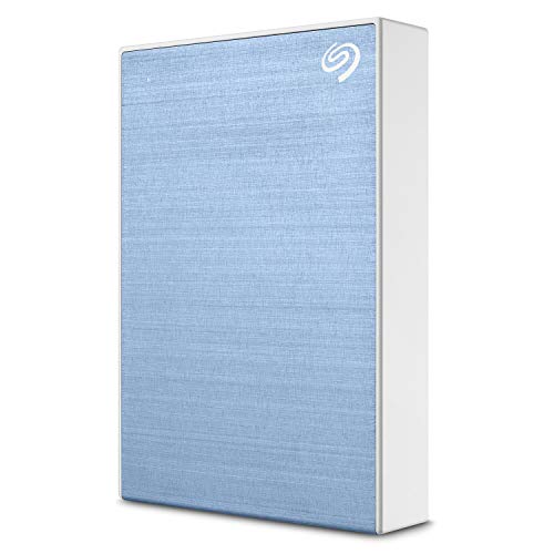 Product Cover Seagate 5TB Backup Plus Portable High-Capacity External Hard Drive + 1Yr Myliocreate + 2MO Adobe CC Photography, Light Blue (STHP5000402)