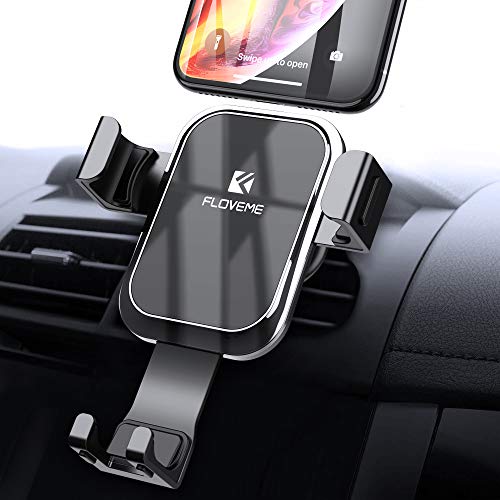 Product Cover Gravity Car Phone Mount FLOVEME Cell Phone Holder for Car Hands Free Auto Lock Air Vent Car Phone Holder Compatible iPhone 11 Pro XS MAX X XR 8 7 6 Plus Samsung S10 S10E S9 S8 Plus S7 Edge Note 8 9 10