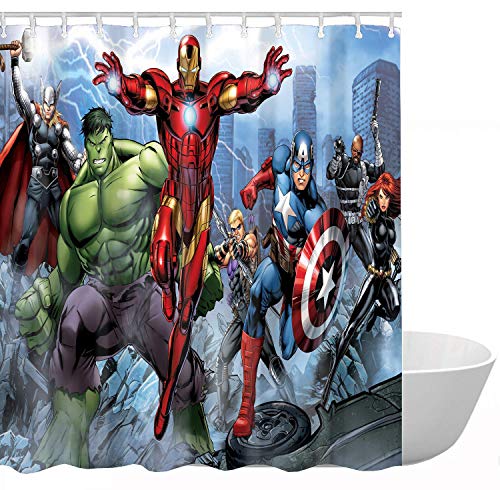 Product Cover ClSCZLprints Funny Superhero Custom Shower Curtain,Waterproof Polyester Fabric Decorative Bathroom Bath Curtains 60 x 72 inches