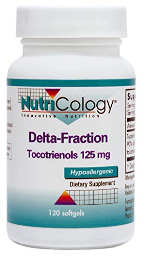 Product Cover Nutricology Delta-Fraction Tocotrienols 125mg, 120 Softgels, DeltaGOLD Vitamin E Supplement, Delta and Gamma Tocotrienol from Annatto
