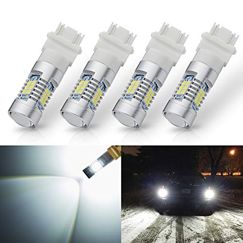 Product Cover ANTLINE Extremely Bright 3157 3156 3057 4057 4157 3157A 3157K 3457 21-SMD 1260 Lumens LED Bulb Replacement White for Car Backup Reverse Brake Tail Turn Signal Lights Bulbs DRL (Pack of 4)