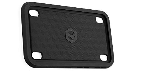 Product Cover Rightcar Solutions Motorcycle Silicone License Plate Frame - Rust-Proof. Rattle-Proof. Weather-Proof. - Black