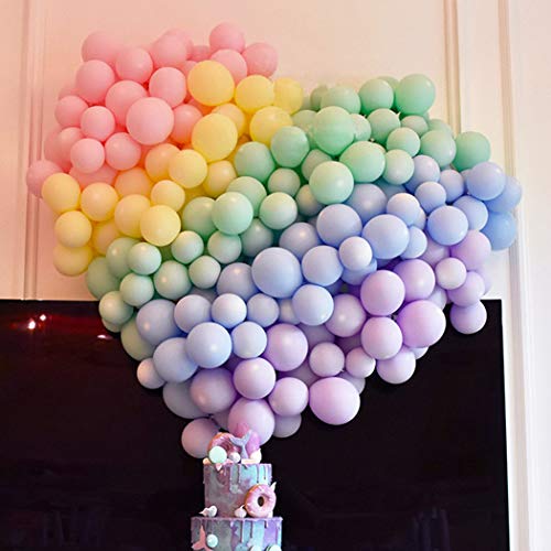 Product Cover 5 Inch Mini Pastel Latex Balloons 200pcs Assorted Macaron Candy Colored Latex Party Balloons for Wedding Birthday Baby Shower Party Decor Supplies Arch Balloon Tower Balloon Garland