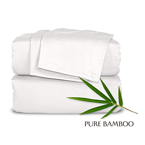 Product Cover Pure Bamboo Sheets - King Size Bed Sheets 4-pc Set - 100% Organic Bamboo - Incredibly Soft - Fits Up to 16