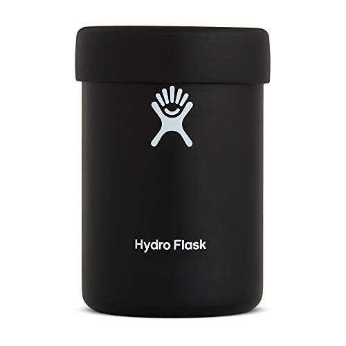 Product Cover Hydro Flask Can Cooler Cup - Stainless Steel & Vacuum Insulated - Removable Rubber Boot - 12 oz, Black