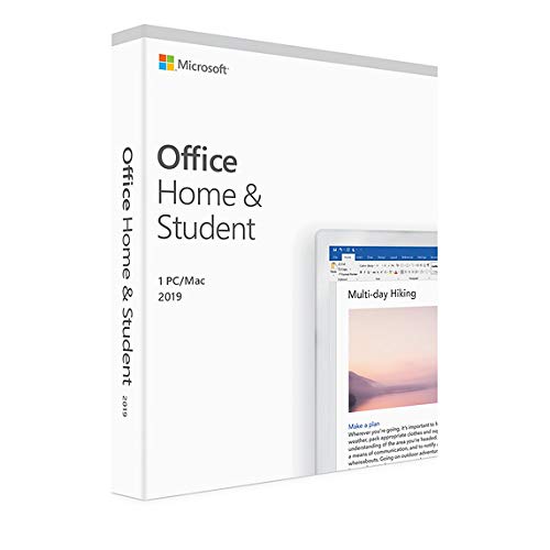 Product Cover Microsoft Home and Student 2019, One-Time Purchase - Lifetime Validity, 1 Person, 1 PC or Mac (Activation Key Card)