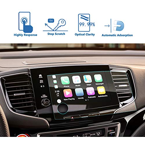 Product Cover 2019 Pilot 8-Inch Car Navigation Screen Protector Tempered Glass Audio Infotainment Display Center Touch Protective Film Scratch-Resistant, LFOTPP High Clarity