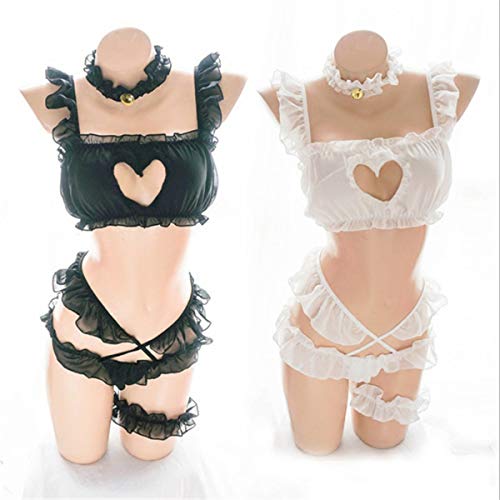 Product Cover Jilneed Sexy Lingerie Set for Women Hollow Heart Lolita Cute Cosplay Costumes Sleepwear Nightie for Sex