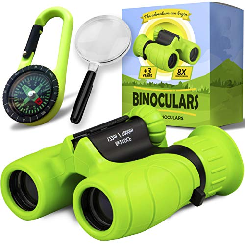 Product Cover Promora Kids Binoculars - Powerful Magnification of 8 X 21 - The Perfect Toy for Little Adventurers - Extensive Set Including Magnifying Glass & Compass