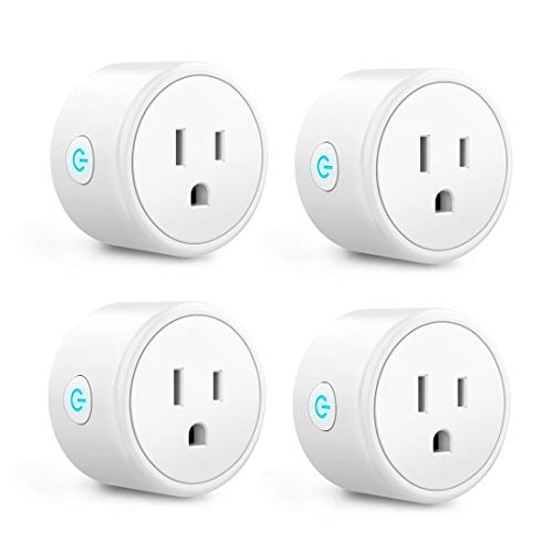 Product Cover Smart Plug - Aoycocr Mini WIFI Switch Works With Alexa, Google Home & IFTTT, Remote Control Outlet with Timer Function, ETL/FCC/Rohs Listed Socket, White(4 Pack)