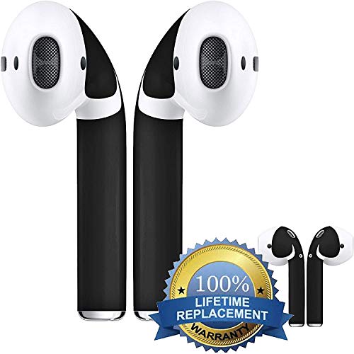 Product Cover APSkins Wraps - Compatible with Apple AirPods 2 and 1 Skins for AirPod Wireless Earphones. Updated Model - Lifetime Free (Matte Black)