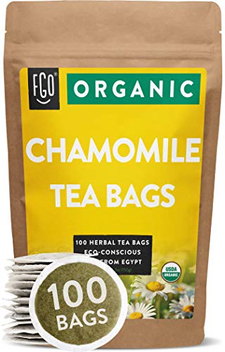 Product Cover Organic Chamomile Tea Bags | 100 Tea Bags | Eco-Conscious Tea Bags in Kraft Bag | Raw from Egypt | by FGO