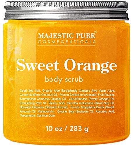 Product Cover Majestic Pure Sweet Orange Body Scrub - Exfoliates, Moisturizes, and Nourishes Skin, 10 oz