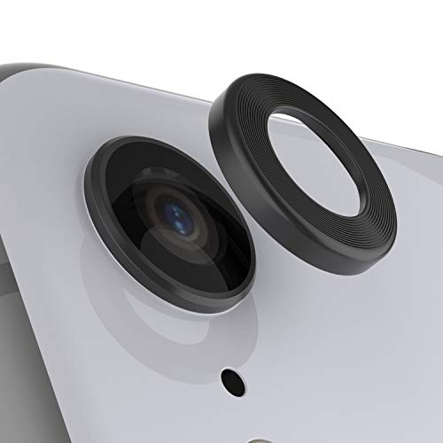 Product Cover Punkcase Camera Protector Ring | Premium Aluminum Alloy Back Lens Cover Guard [Ultra Slim] Compatible W/Apple iPhone XR (Black)