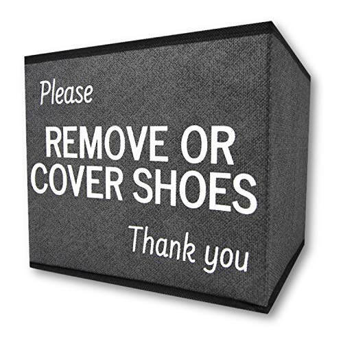 Product Cover RE Goods Shoe Cover Box | Disposable Shoe Bootie Holder for Realtor Listings and Open Houses | Please Remove Or Cover Shoes Bin | Shoe Bootie Box