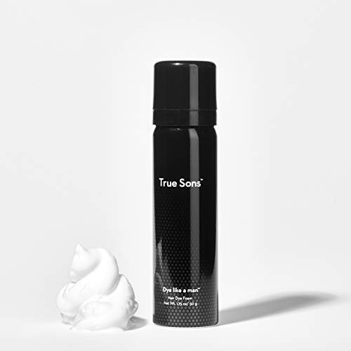 Product Cover True Sons Foam Hair Dye for Men | Natural-Looking, Subtle Gray Coverage for Hair, Beard, Moustache, and Chest (Dark Brown)