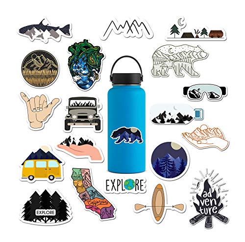 Product Cover RipDesigns - 20 Outdoors Stickers for Water Bottles, Laptops (Series 3)