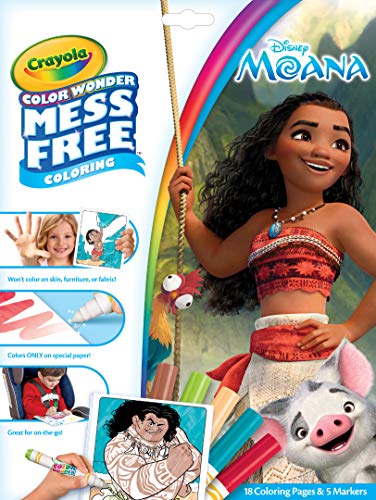 Product Cover Crayola Color Wonder Moana Coloring Pages, Mess Free Coloring, Gift for Kids, Age 3, 4, 5, 6