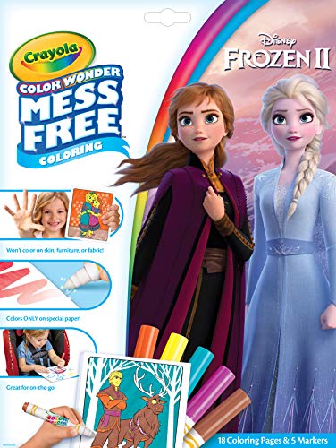 Product Cover Crayola Color Wonder Frozen Coloring Book & Markers, Mess Free Coloring, Gift for Kids, Age 3, 4, 5, 6 (Styles May Vary)