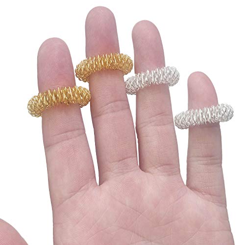Product Cover 12 Packs Spiky Sensory Finger Rings, Fidget Toys for Sensory Kids Stress and Anxiety Relief Finger Toys for Fidget ADD ADHD OCD Autism- Spiky Finger Ring/Acupressure Ring Set