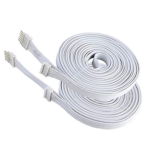Product Cover Extension Cable for Philips Hue LightStrip Plus (10 ft/3 m, 2 Pack, White)