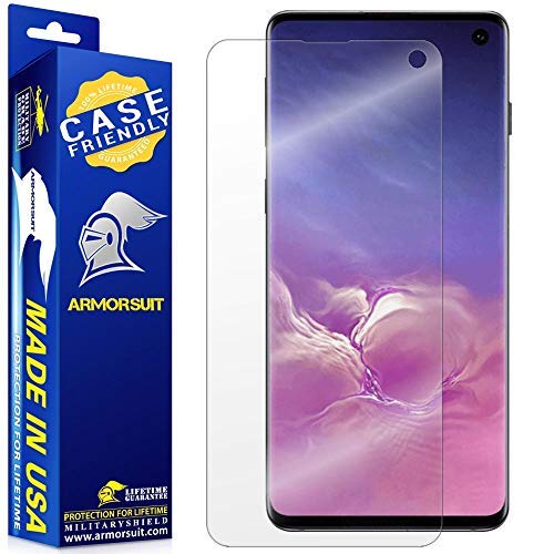Product Cover ArmorSuit MilitaryShield Screen Protector for Samsung Galaxy S10 (Case Friendly) Anti-Bubble HD Clear Film