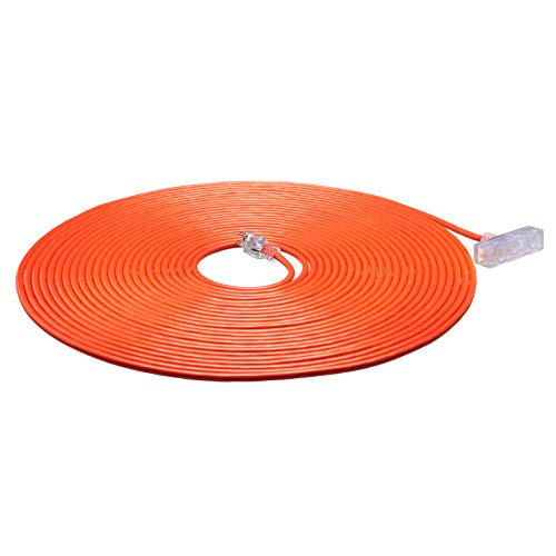 Product Cover AmazonBasics Outdoor Extension Cord with Lighted 3 Outlets, Orange, 100 Foot