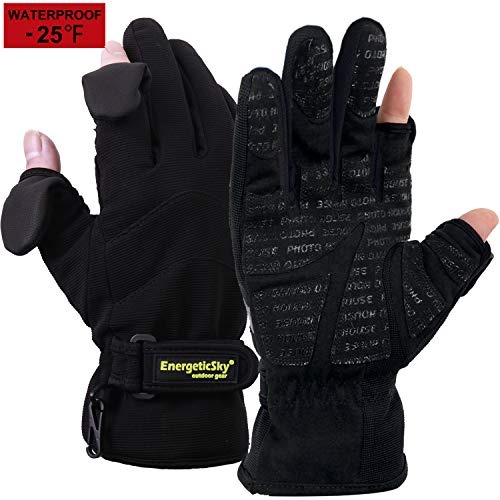 Product Cover EnergeticSky Waterproof Winter Gloves,3M Thinsulate Ski & Snowboard Gloves for Men and Women,Touchscreen Gloves for Fishing,Photographing,Hunting Outdoor Activities.