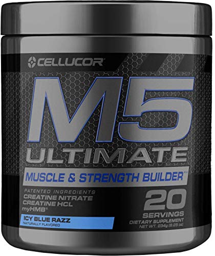 Product Cover Cellucor M5 Ultimate Post Workout Powder ICY Blue Razz | Muscle & Strength Building Supplement | Creatine Monohydrate + Creatine Nitrate + Creatine HCL + HMB | 20 Servings