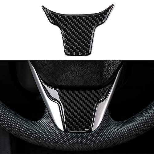 Product Cover Thenice for 10th Gen Civic Real Carbon Fiber Steering Wheel Trims Interior Wheel Cover Decoration for Honda Civic 2020 2019 2018 2017 2016