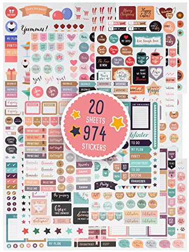 Product Cover Gorgeous Planner Stickers - 974 Stunning Accessories Enhance and Simplify Your Planner, Journal and Calendar