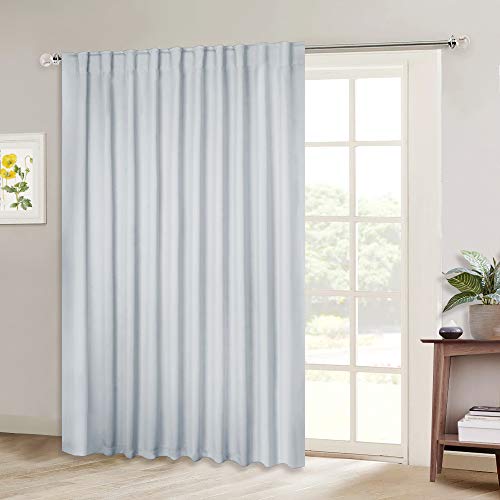 Product Cover NICETOWN Patio Door Curtain Vertical Blinds, Reduce Sunlight Rod Pocket & Back Tab Room Divider Curtain Panel for Furniture Protecting (Cloud Grey, 80 inches Wide x 84 inches Long, 1 PC)