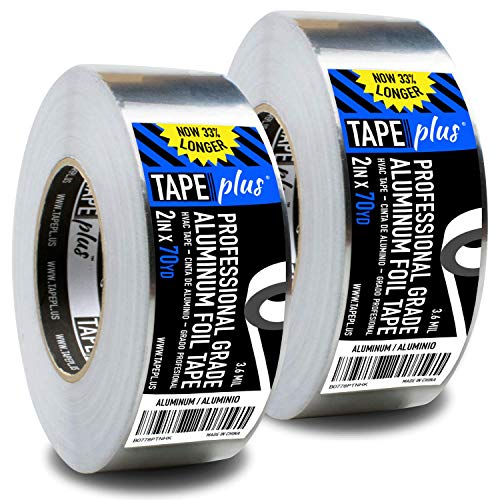 Product Cover 2 Pack -Professional Grade Aluminum Foil Tape - 2 Inch by 210 Feet (70 Yards) - Perfect for HVAC, Sealing & Patching Hot & Cold Air Ducts, Metal Repair, and Much More!