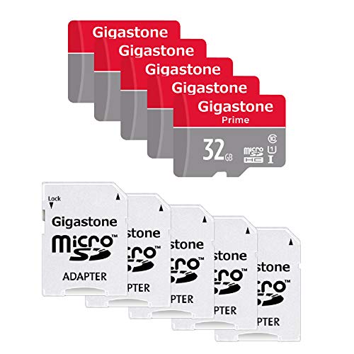Product Cover Gigastone 32GB 5-Pack Micro SD Card with Adapter, U1 C10 Class 10, Full HD available, Micro SDHC UHS-I Memory Card
