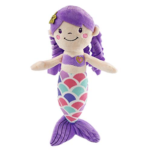 Product Cover Athoinsu Mermaid Princess Stuffed Animals Soft Plush Toys Doll Christmas Holiday Birthday Gifts for Toddler Girls, 12'' (Purple)